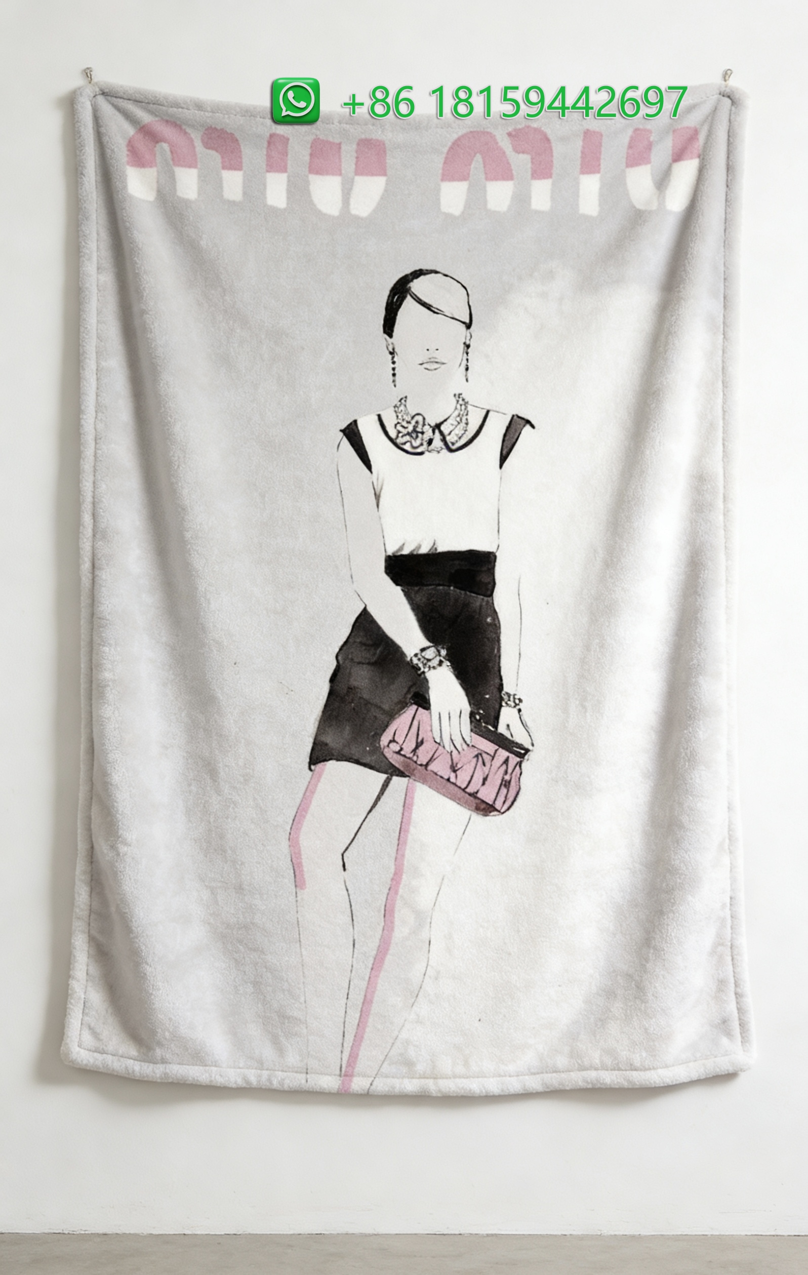 Miumiu Throw Blankets